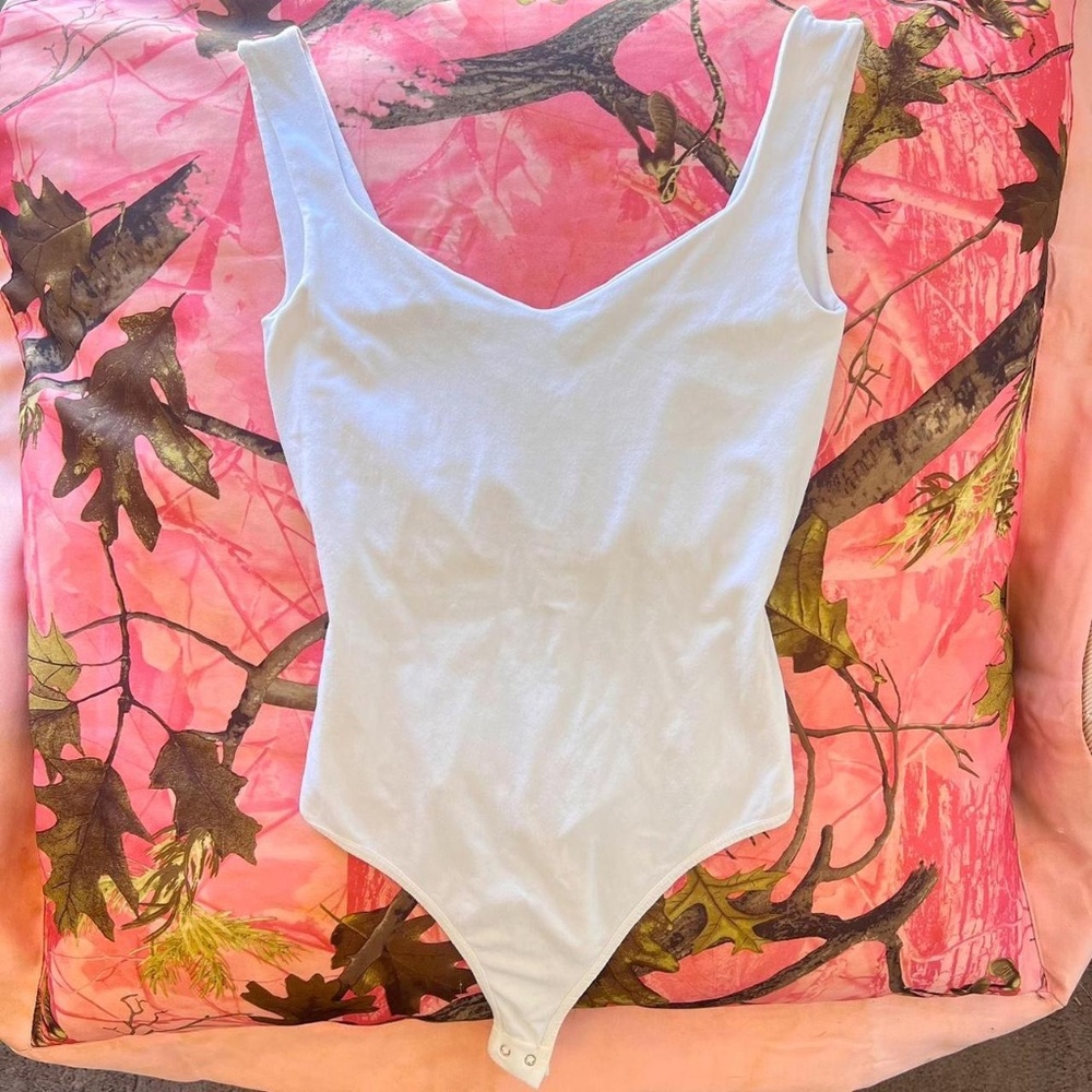 intimately free people white fitted cami tank bodysuit